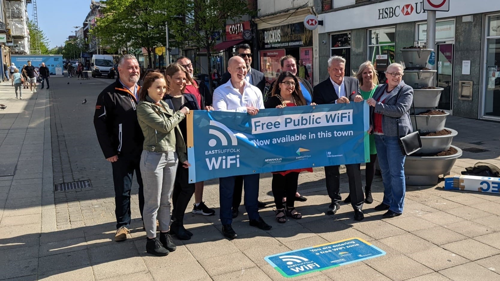 Lowestoft Town Centre Wifi Launch. Credit: ESC Image